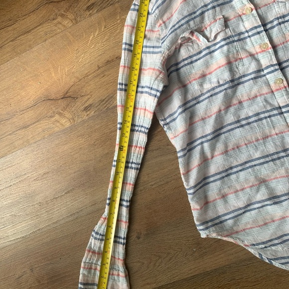 PRINCE & FOX Striped Button-Up Shirt with Flared Sleeves size M - Picture 4 of 10